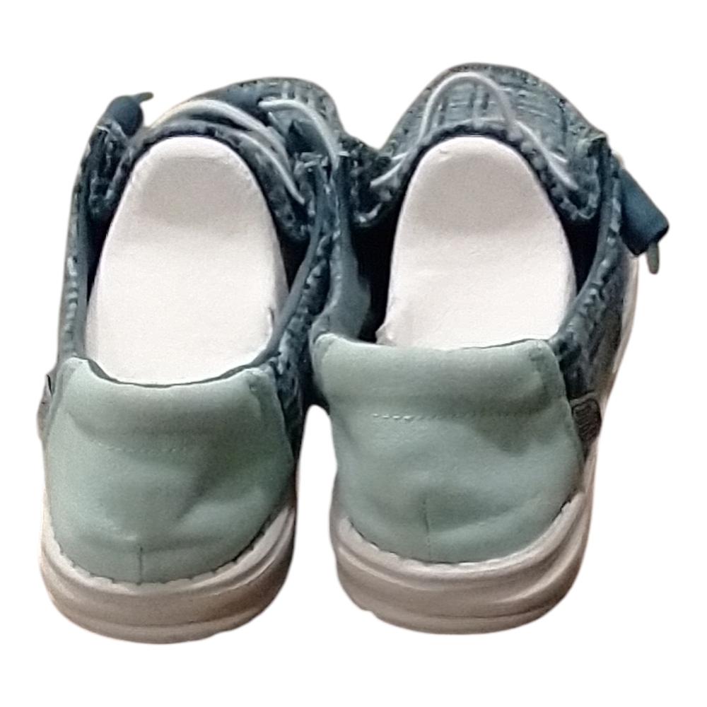 Hey Dude Women's Slip-On Knit Sneakers in Teal Green - Picture 3 of 7